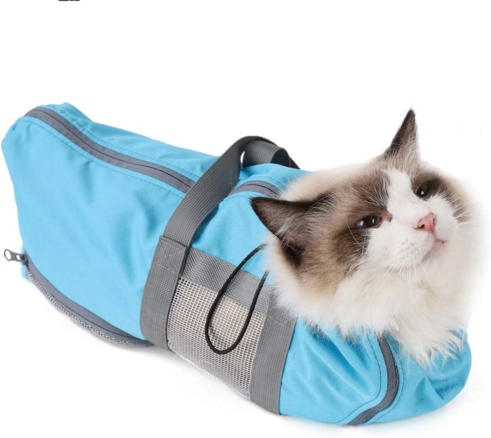 POPETPOP Cat Grooming Bathing Restraint Bag Washing Nail Trimming Anti