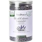 Dried Culinary Lavender &ndash; 100% Natural Food Grade Lavender Buds Herbs Tea, 3.53oz (100g), Edible Lavenders Flowers for Drinks, Baking, Cooking, Tea, Bath Soak, DIY Skincare &amp; Crafts