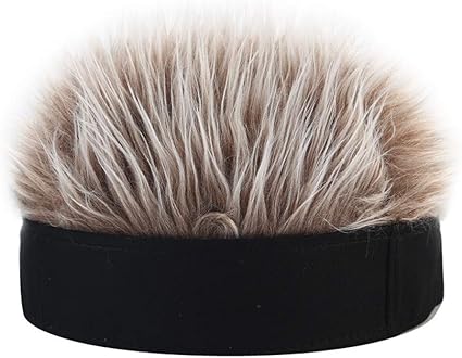 inicio neuheit flair hair visor sun cap perucke erreichte einstellbare baseball mutze mit gefalschten haaren