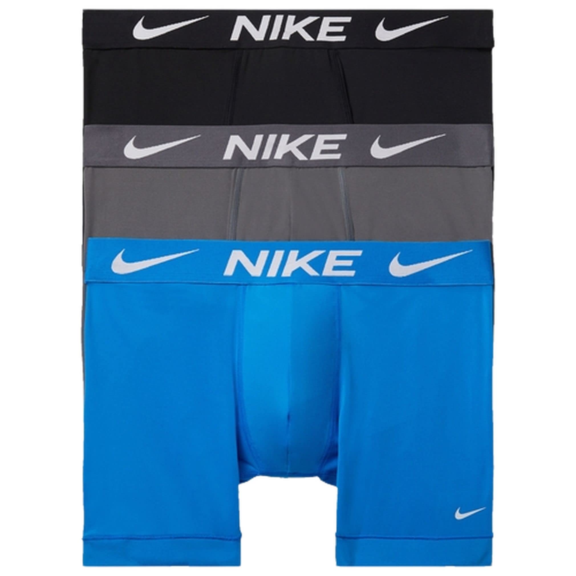 Photo 1 of *** 2 pieces missing*** Nike Men`s Essential Micro Boxer Briefs 3 Pack (Blue(KE1015-461)/W, Small)