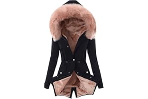 Aboser Winter Coats for Women Plus Size Parkas Outwear with Hooded Collar Padded Zip Up Jackets Thick Warm Puffer Down