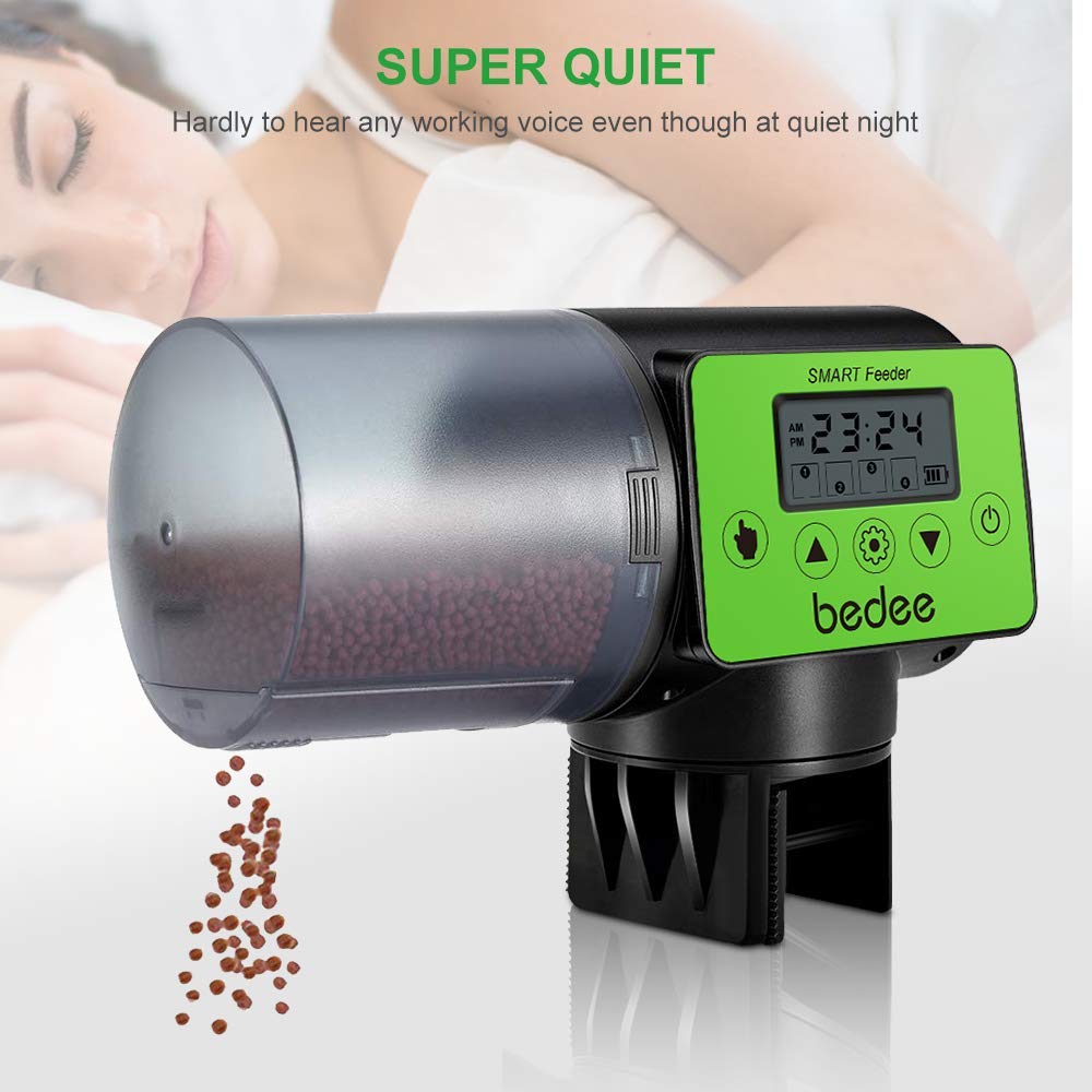 Automatic Fish Feeder Electric Auto Fish Feeder Vacation Fish Feeder Moisture-Proof Fish Food Dispenser for Aquarium