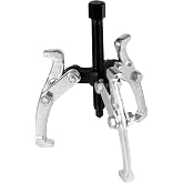 Performance Tool W136P Drop Forged 4 in. 3-Jaw Gear Puller | Automotive pulley and bearing removal tool. 3-1/2 in reach, 4 in spread. Heat treated steel with zinc finish