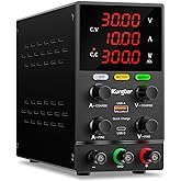 DC Power Supply Variable, 30V 10A Adjustable Switching Regulated DC Bench Power Supply with Intelligent Charging Mode, 18W US