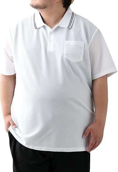 Amazon ディスカス ポロシャツ メンズ 大きいサイズ ワッフル 無地 吸汗速乾 消臭抗菌 ポロ 速乾 ドライ ポロシャツ 通販