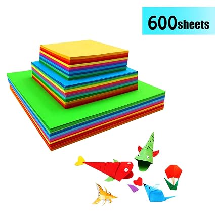 Papel De Origami Hojas De Origami Papiroflexia Papel Colores Para Diy Manualidades Proyectos 81015 600pcs