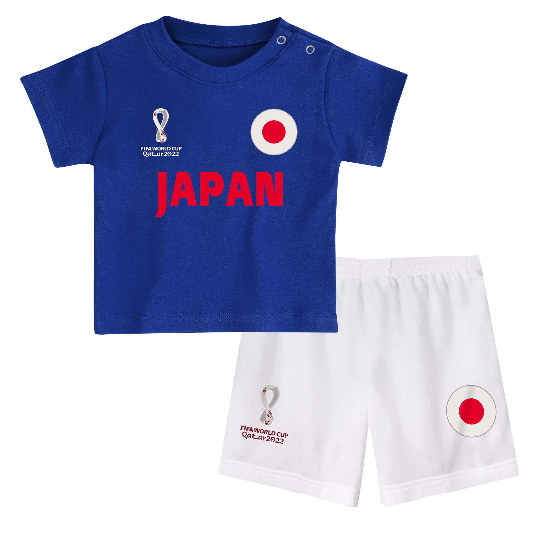 Japan, Official Fifa 2022 Tee & Short Set Home Country Tee & Shorts Set, Children's Large, Age 4
