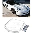 For 2005-2013 Corvette C6 | ZR1 Style Polycarbonate CRYSTAL CLEAR Front Bumper Hood Window Heat Extractor Hood Insert