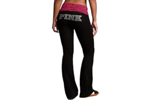 Victoria's Secret Pink Women's Cotton Foldover Flare Leggings (XS-XL)
