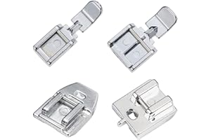 4 PCS Zipper Foot Sewing Machine Presser Foot Set of Invisible Concealed Narrow Zipper Foot, Fits for Most Snap On Singer, Br