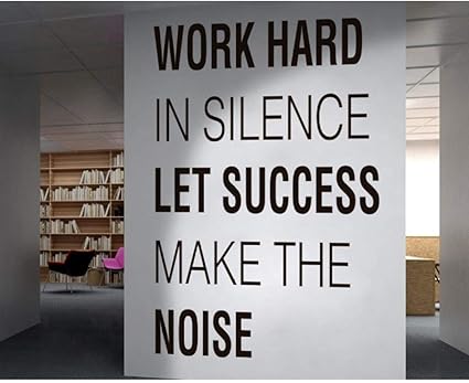 Travail Dur Vinyle Sticker Mural Bureau Chambre Decor Moderne Grande Taille Succes Stickers Muraux Motivation Inspirer Mots Citation Papier Peint42x63 Cm Amazon Fr Bricolage