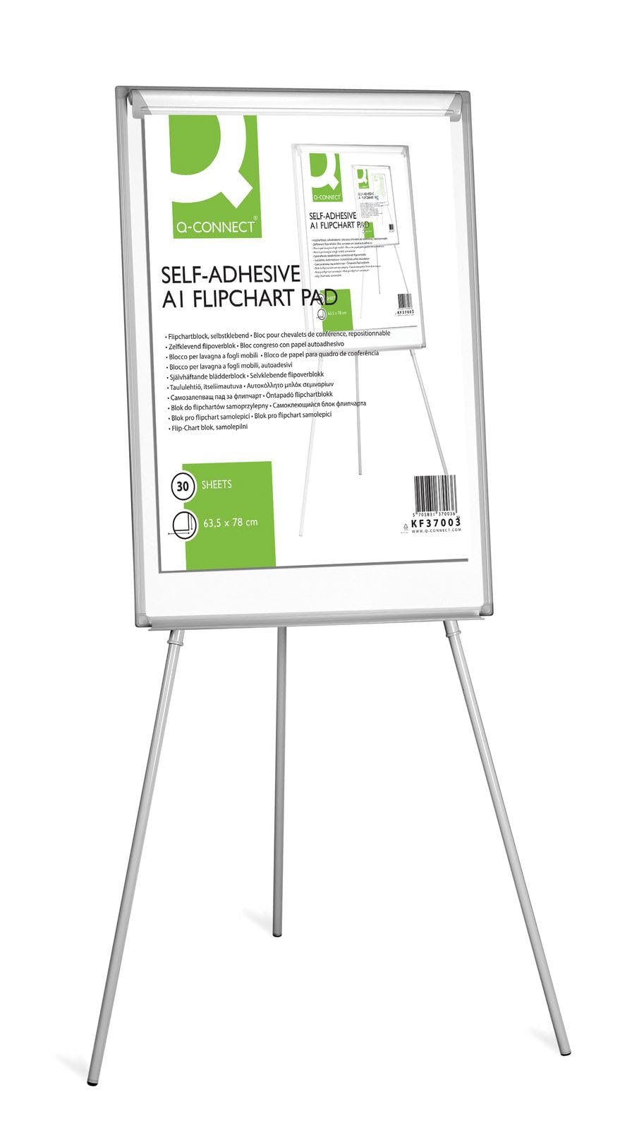 Q-Connect Self-Adhesive Flipchart Pad A1 30 Sheet (Pack of 2)