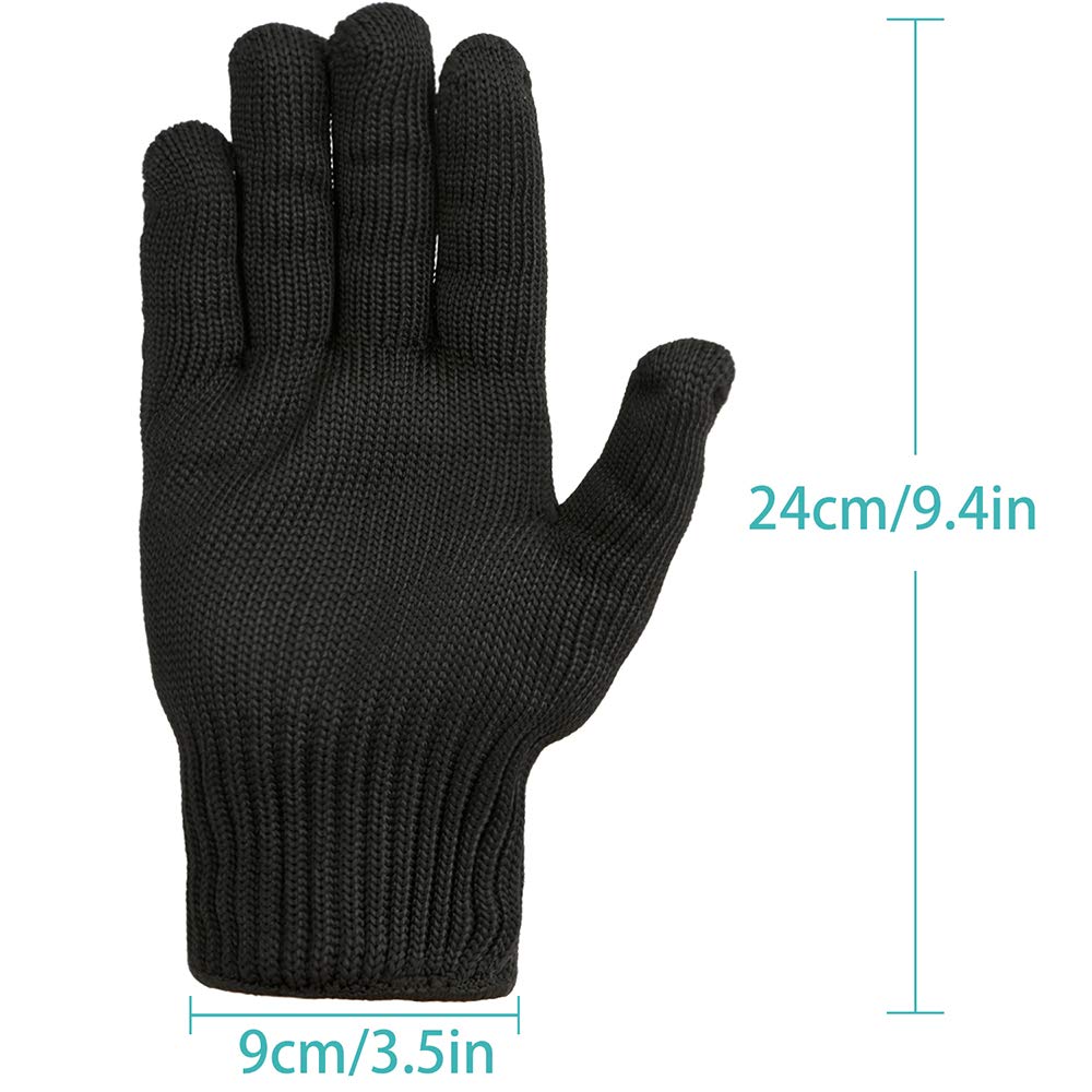 Knife Proof Cut Resistant Work Gloves, Black Chainmail Safety Work