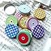 Astra Gourmet Pack of 10 Pieces Metal Decorative Regular Mouth Mason Jar Lids with Straw Hole, Random Patterns