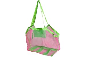 Mesh Beach Bag, Classic Mesh Beach Toy Tote Bag, Foldable Large Children's Toy Storage Bag, Used for Storage of Toys, Shells,