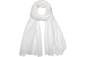 Women Summer Scarfs Cotton Lightweight Large Long Gauze Shawl Beach Wrap Plain 75”×43”