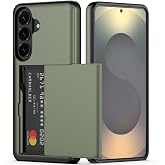 Nvollnoe for Samsung Galaxy S26 Plus Case with Card Holder Green | Slim Dual Layer Heavy Duty Protective for Galaxy S26 Plus Case,Hidden Card Slot Wallet Case for Samsung S26 Plus