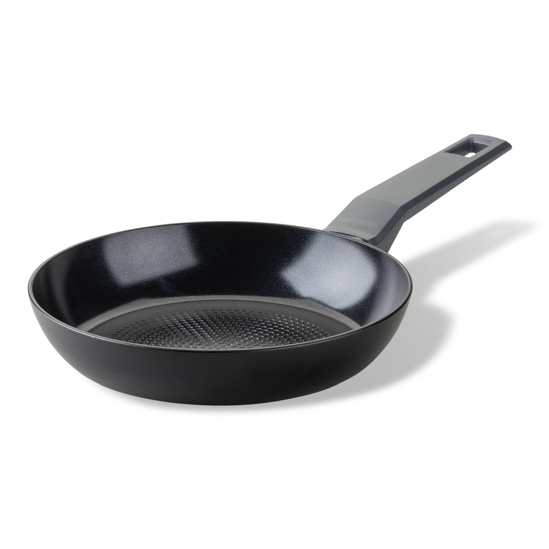 Fackelmann STATEMENT 20cm Frying Pan, Recycled Aluminium, Non-Stick PFAS Free Ceramic Coating, Honeycomb Base Structure, Comfort Grip Handle, All Stoves Including Induction, 35.5x20x4cm, Ash Grey