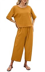 Nfsion Summer Cotton Linen Sets for Women 2
