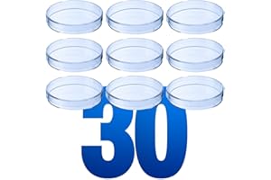 LabXcel Transparent Petri Dishes with Lid - Polystyrene Material, Vents, Petri Dishes for Lab Analysis, School Project Seed Germination Observation, and Science Experiment - (90x15 mm, 30pcs)