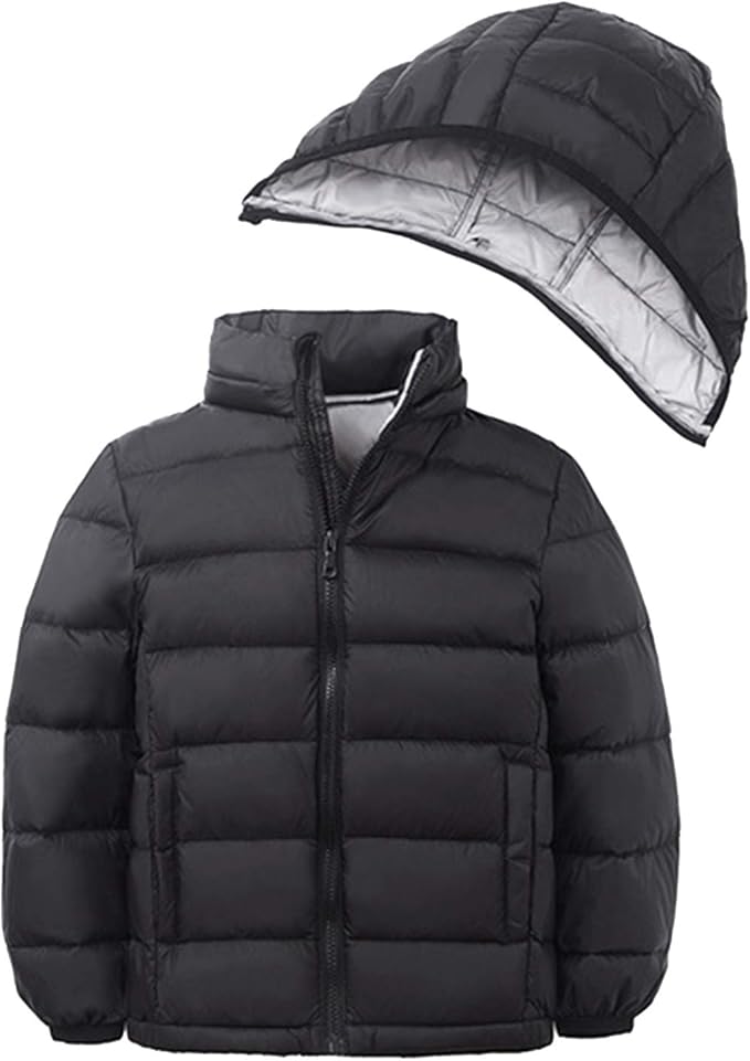 Kids Puffer Jacket Boys Girls Hooded Down Coat Puffer Jacket Lightweight Outerwear Outfits