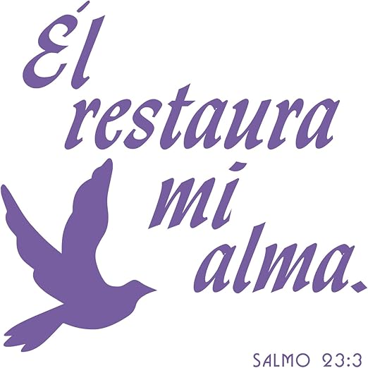 Amazon Com Salmos 23 3 Pared En Espanol Decal El Restaura Mi