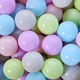 PlayMaty Ball Pit Balls - 2.75inches Plastic Phthalate &amp; BPA Free Balls Crush Proof Stress Balls Swim Pit Fun Toy with Storage Bag for Baby Playhouse Birthday Party DecorationPack of 50