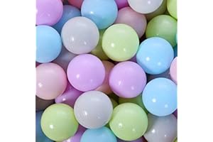 PlayMaty Ball Pit Balls - 2.75inches Plastic Phthalate & BPA Free Balls Crush Proof Stress Balls Swim Pit Fun Toy with Storage Bag for Baby Playhouse Birthday Party DecorationPack of 50