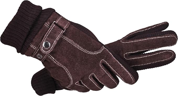 Amazon Givek 手袋 メンズ 裏起毛 防寒 レザー スエード スマホ 対応 滑り止め グローブ フリーサイズ Typea ブラウン 手袋 通販