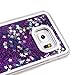 Galaxy S7 Edge Funny Case, Pansonite 3D Creative Design Flowing Liquid Shiny Bling Sparkle Stars Glitter Star Transparent Quicksand Hard Case Cover for Samsung Galaxy S7 Edge (Purple)