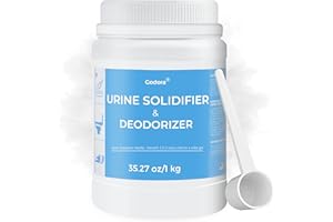 Godora ECO-Friendly Poo Urine Gel Powder with Spoon, Fast-Absorbing Camping Toilet Chemicals, Rapidly Biodegradable Eco Gel for Portable Toilet, for Outdoor Portable Bedpans & Emergencies