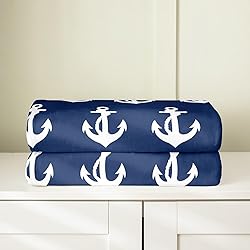 Nautical Fleece Throw Blanket - All Season Anchor