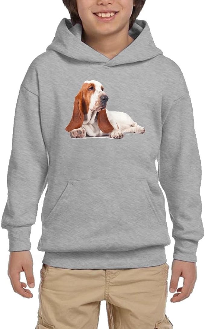 Basset Hound Dog Young Hooded Sweater Sweatshirts Hoodies With Pockets 3D Print XL