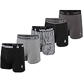 Volcom Mens Boxer Briefs 5 Pack Poly Spandex Performance Boxer Briefs Underwear
