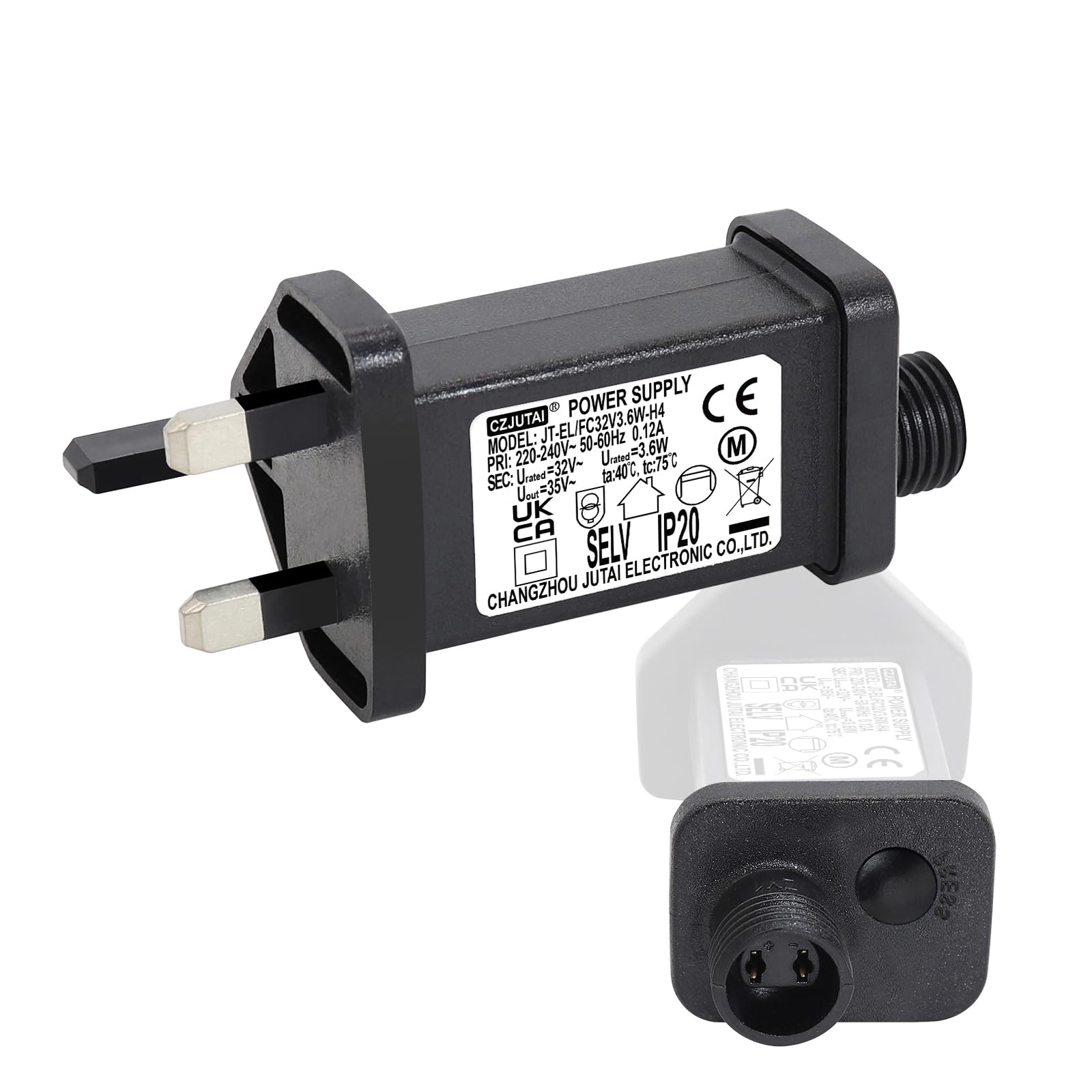 CubePlug String Lights Indoor-Outdoor Power Adapter for CZJUTAI JT-EL/FC32V3.6W /1.35W-H1-IP20 Christmas Lighting, Multi Function Control Box [W636]