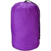 PATIKIL Stuff Sack, 9 x 16 Inch Waterproof Outdoor Storage Sack Ultralight Drawstring Dust Flap Bag for Camping, Purple