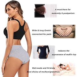 Molasus Women's Soft Cotton Underwear Briefs High