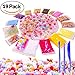Slime Supplies Foam Beads Making Kit - Pom Poms Fish Bowl Styrofoam Balls Rainbow Loom Fruit Slices 3 Tools Pack Decorative Floral Floam Cloud Crunchy Package DIY Craft Stuff for Girls Boy Kids Adult
