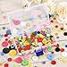 Outus 300 Pieces Assorted Colors Resin Buttons 2 and 4 Holes Round Craft Buttons with Plastic Storage Box for Sewing DIY Crafts