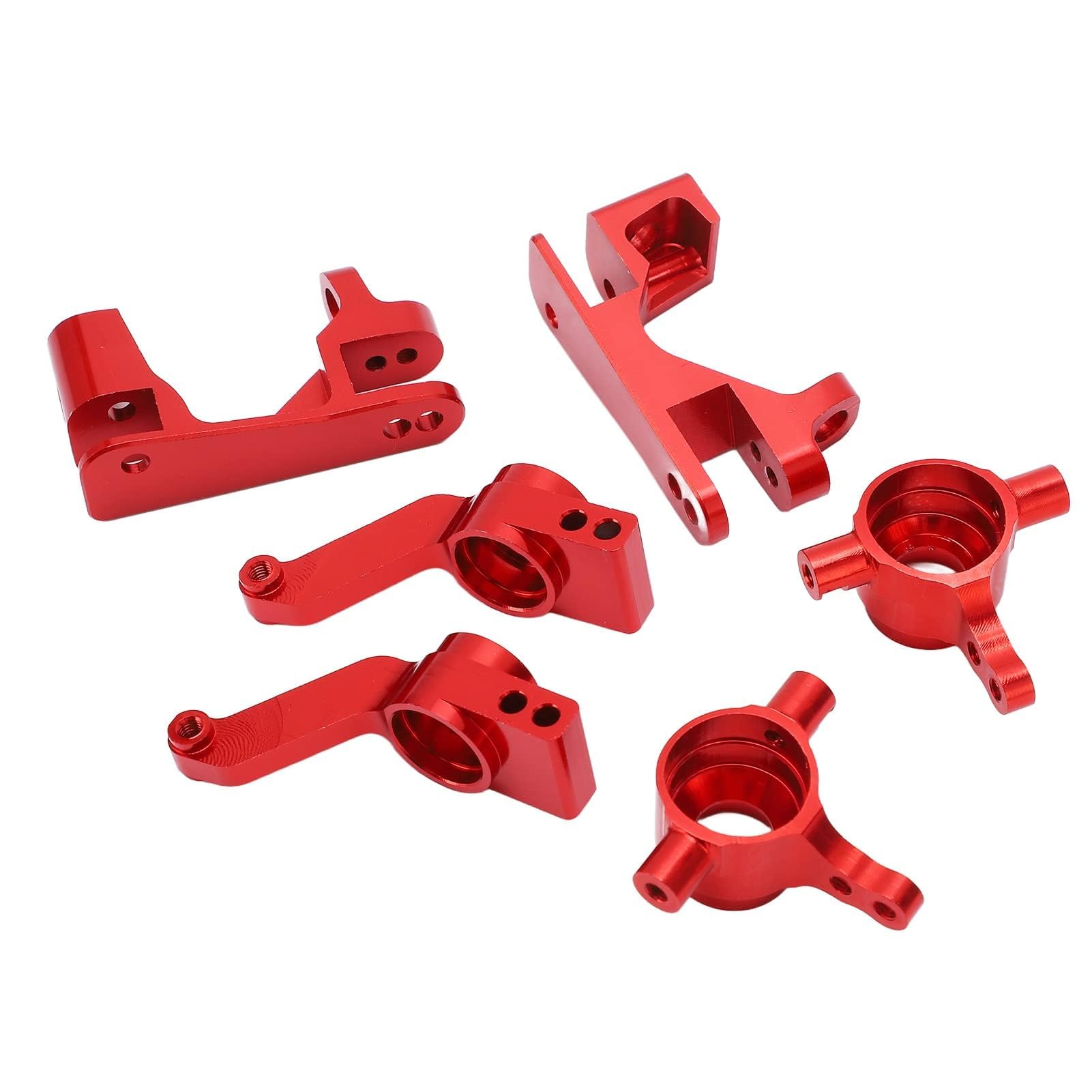 VBESTLIFE RC Steering Cup,Steering Cup C Seat Bearing Set Remote Control Vehicle Metal Upgrade Parts for 1/10 Slash 4x4 RC Off Road Car(red)