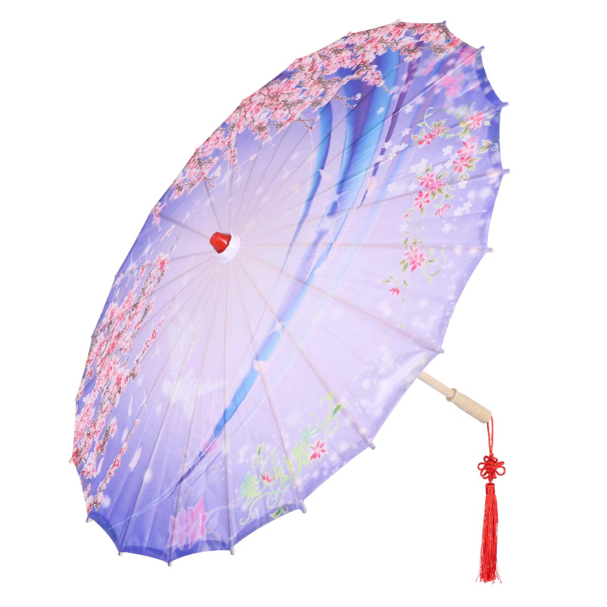 HEALLILY Oil Paper Umbrella Flower Dream Pattern Chinese Cloth Umbrella Japanese Umbrella Parasol for Wedding Party Photography Costumes Cosplay Dance Decoration