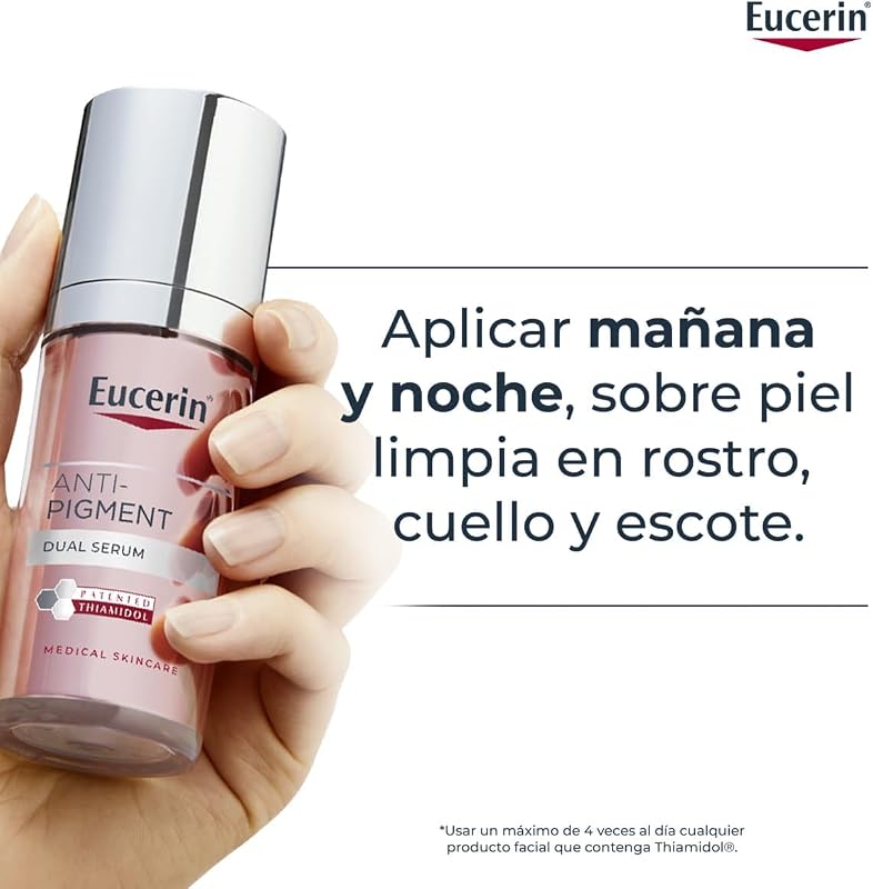 Anti-Pigment Dual Serum (30 ml), sérum facial concentrado anti-imperfeições para pele uniforme e lisa, tratamento com Ácido Hialurónico e Tiamidol, para todos os tipos de pele