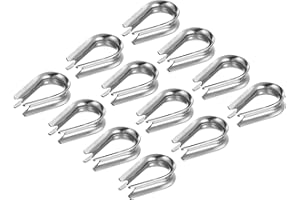 PATIKIL M8 Stainless Steel Thimble, 20 Pack Wire Rope Thimbles for 5/16" Diameter Wire Rope Cable Rigging