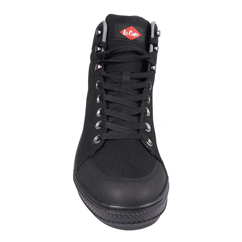 Lee Cooper Workwear LCSHOE158 Unisex Mens Ladies SB / SRA Retro Baseball Boot Work Safety Shoe, Cordura Boot Black, Black, 8 UK - Image 3