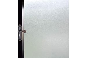 DUOFIRE Window Privacy Film Natural Frosted Glass Film Static Cling Glass Film No Glue Anti-UV Window Sticker Non Adhesive for Privacy Office Meeting Room Bathroom Living Room 11.8in. x 78.7in. S001