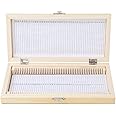 50PCS Biology Glass Prepared Microscope Slides Specimens Wooden Slide Storage Box Case Biology Slide Holder Scientific Micros