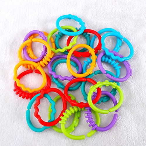 YeahiBaby 24 stücke Baby Beißring Ring Link Ringe Spielzeug Infant