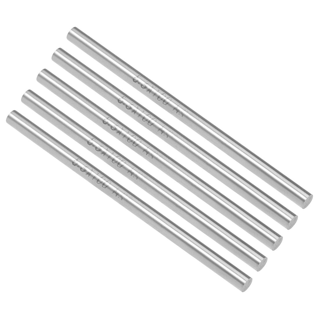 uxcell HSS Lathe Round Rod Solid Shaft Bar 5.3mm Dia 100mm Length 5Pcs