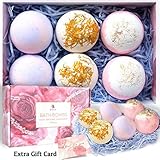 Danne 4.5oz x 6 Lush Bath Bombs Set, Handmade And Natural Organic Essential Oils Bath Fizzies For Moisturizing Dry Skin and Relaxation.Perfect Bath Bombs Gift Set for women,girls,lover (3scent)
