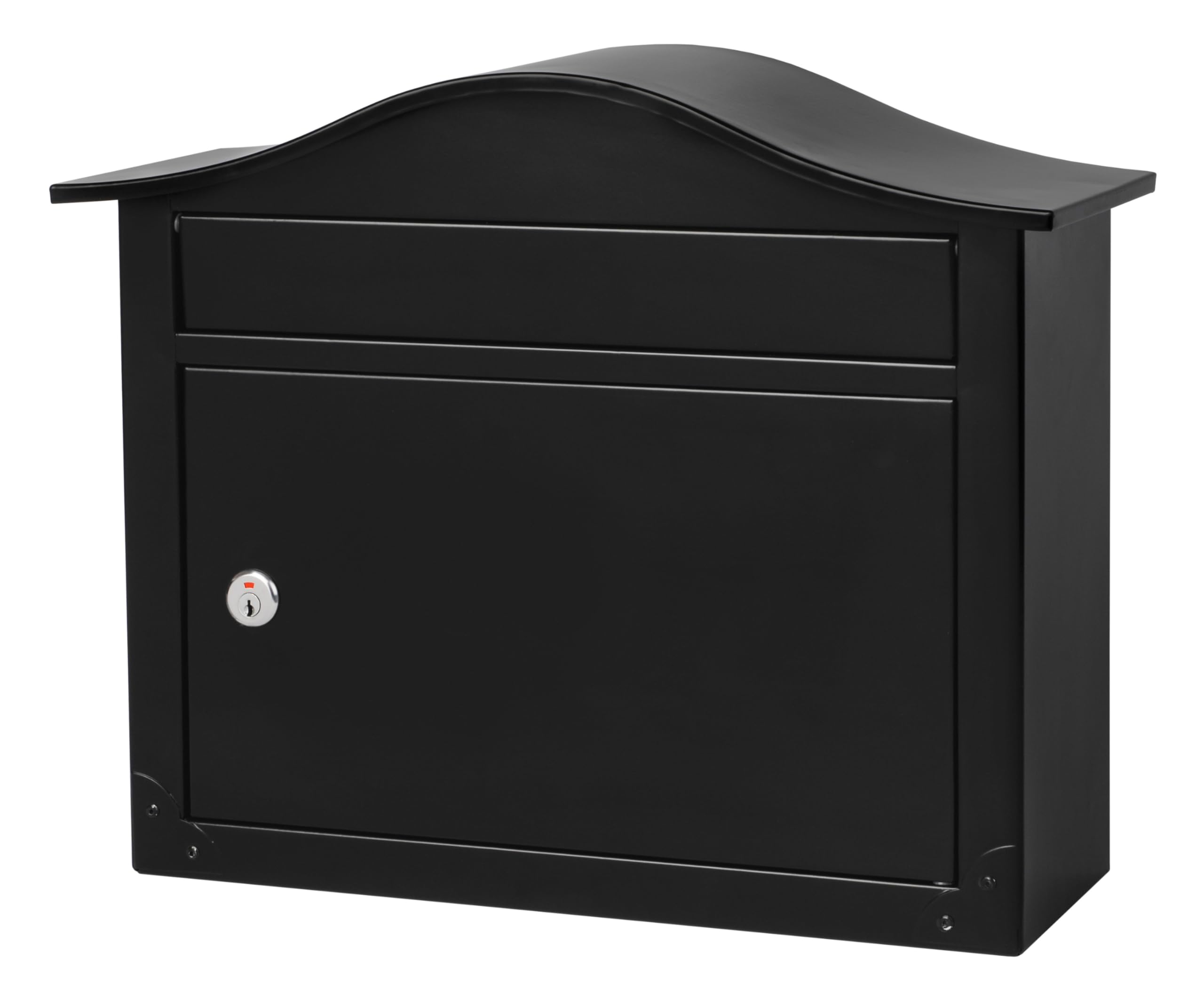 Saratoga Locking Wall Mount Mailbox, Letterbox, Postbox, Black